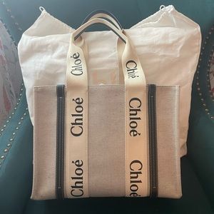 Authentic Chloe Woody Tote Bag
